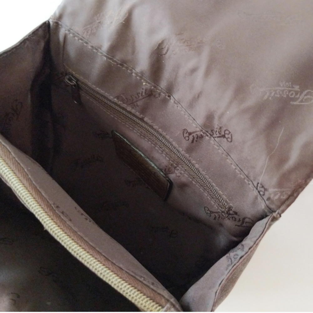 Vintage Fossil Brown Leather Crossbody - Picture 9 of 12